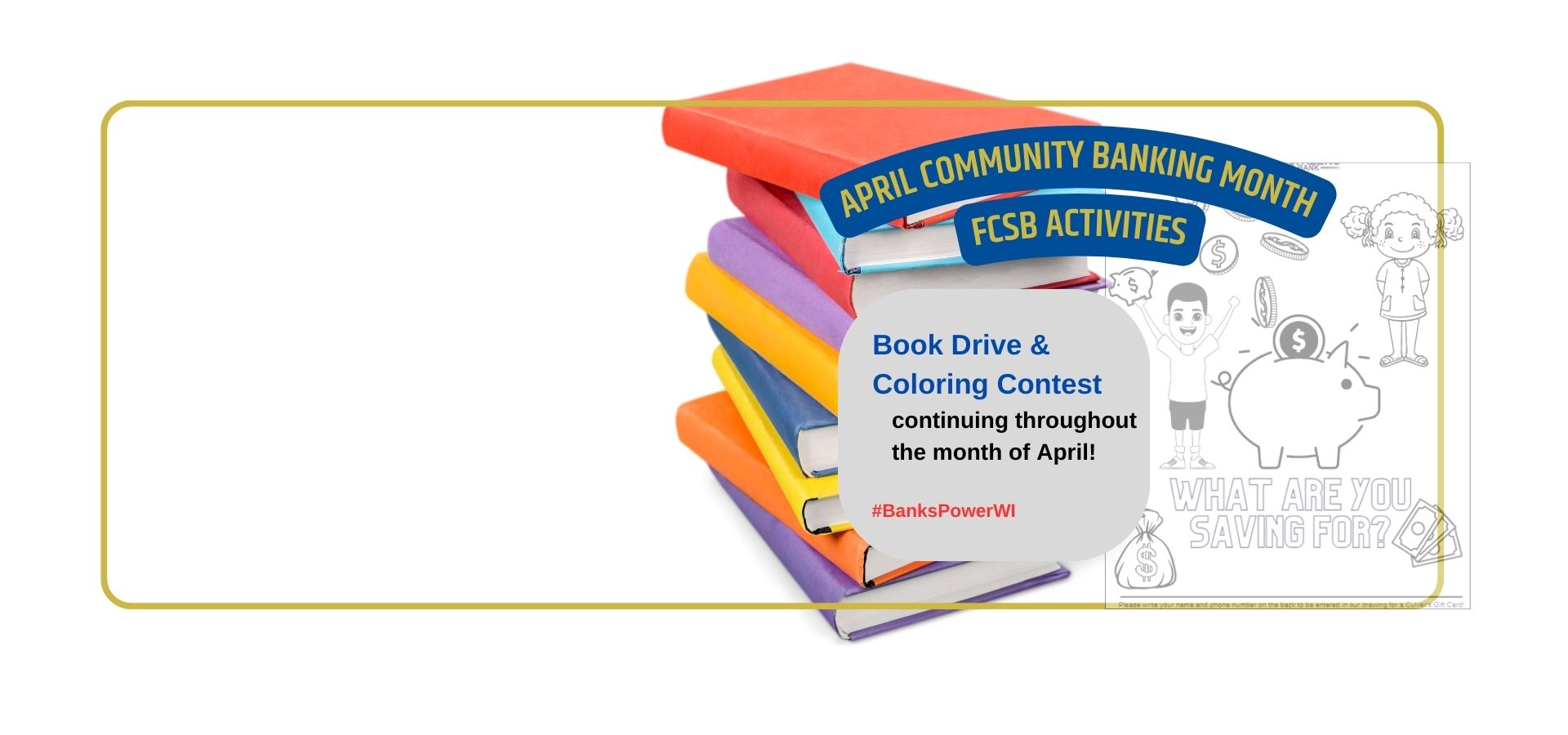 Community Banking Month_Slide Show_Book Drive & Color contest