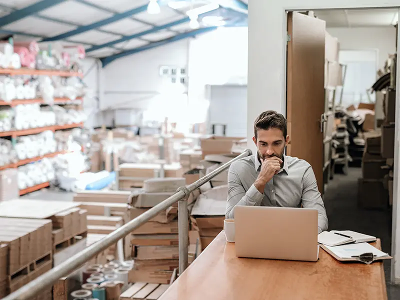 business man on laptop