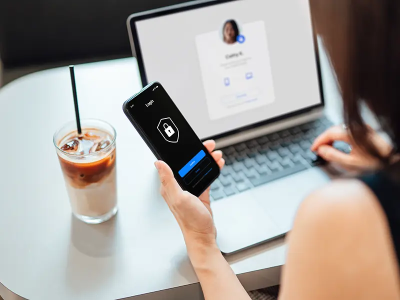 mobile phone with secure password